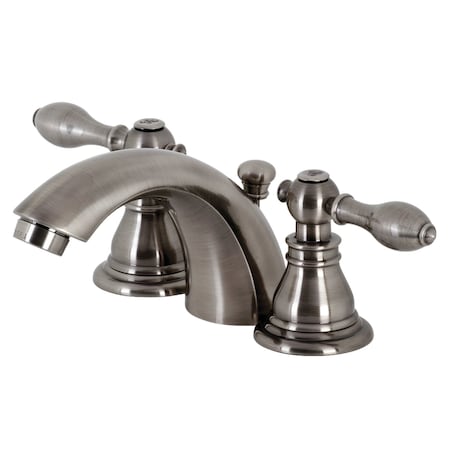 Kingston Brass Classic Mini-Widespread Bathroom Faucet W/ Plastic Pop-Up, Black SS KB953ACL
